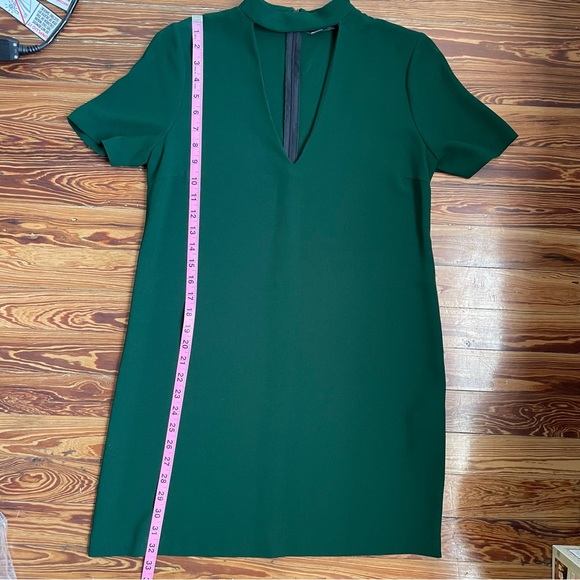 Zara Emerald Green V-Neck Shift Dress - Picture 10 of 10